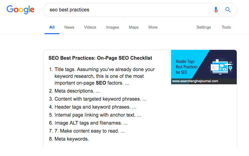 best seo practises